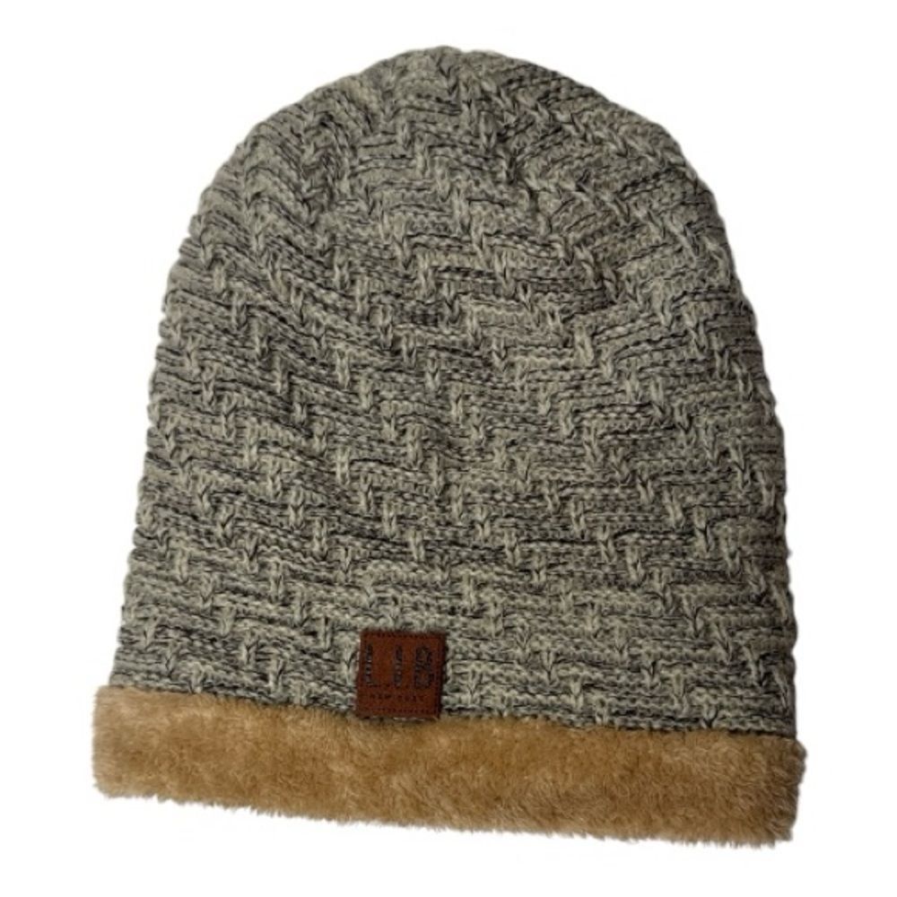 L.I.B‎ New York Gray and Tan Winter Hat.